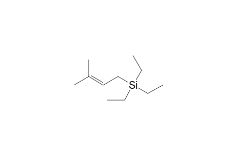 Triethyl(3-methylbut-2-enyl)silane