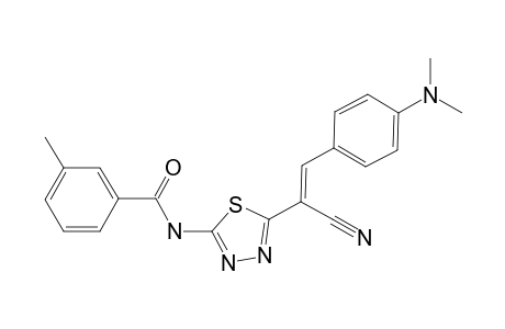 N-(5-{(E)-1-cyano-2-[4-(dimethylamino)phenyl]ethenyl}-1,3,4-thiadiazol-2-yl)-3-methylbenzamide