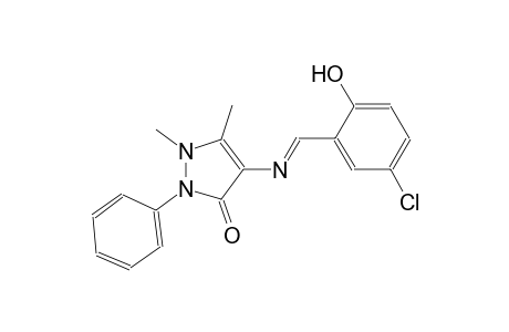 3H-pyrazol-3-one, 4-[[(E)-(5-chloro-2-hydroxyphenyl)methylidene]amino]-1,2-dihydro-1,5-dimethyl-2-phenyl-