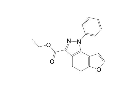 1H-Furo[2,3-g]indazole-3-carboxylic acid, 4,5-dihydro-1-phenyl-, ethyl ester