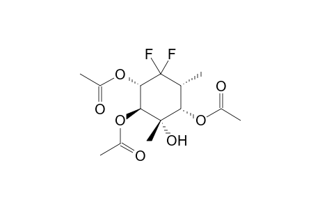 (1S*,2S*,3R*,4S*,6S*)-1,3,4-Tri(acetoxy)-5,5-difluoro-2,6-dimethylcyclohexan-2-ol
