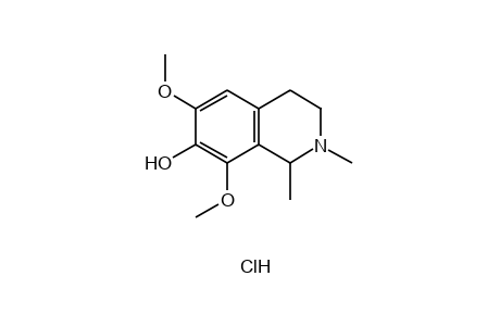 6,8-DIMETHOXY-1,2-DIMETHYL-1,2,3,4-TETRAHYDRO-7-ISOQUINOLINOL, HYDROCHLORIDE