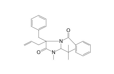 5-Allyl-1-benzoyl-5-benzyl-2-t-butyl-3-methylimidazolidin-4-one