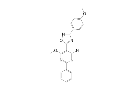 [6-methoxy-5-[3-(4-methoxyphenyl)-1,2,4-oxadiazol-5-yl]-2-phenyl-pyrimidin-4-yl]amine