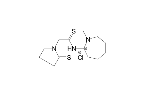 1-methyl-2-[2-sulfanylidene-3-(2-sulfanylidenepyrrolidin-1-yl)propyl]azepan-2-ylium chloride