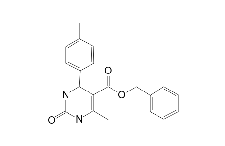 Pyrimidine-5-carboxylic acid, 1,2,3,4-tetrahydro-6-methyl-4-(4-methylphenyl)-2-oxo-, benzyl ester