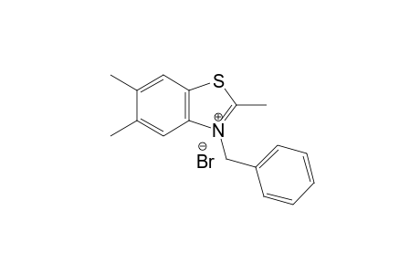 3-Benzyl-2,5,6-trimethylbenzo[d]thiazol-3-iumbromide