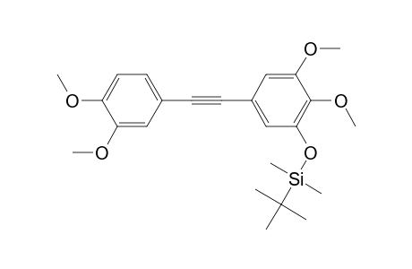 1-{3',4'-Dimethoxyphenyl}-2-[3"-(t-butyldimethylsilyloxy)-4",5"-diimethoxyphenyl]-ethyne
