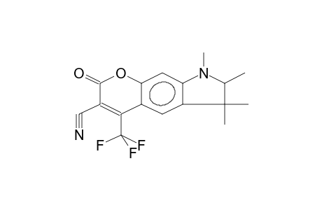 4-TRIFLUOROMETHYL-6,6,7,8-TETRAMETHYL-3-CYANO-6,7-DIHYDROPYRROLO[3,2-G]COUMARIN