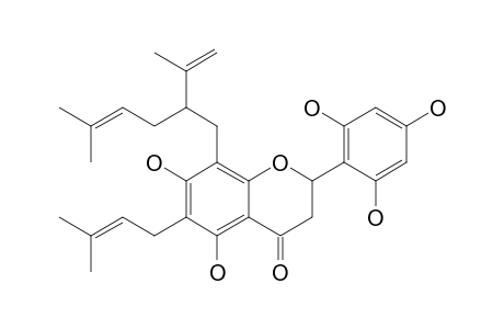 EXIGUAFLAVANONE-J;6-GAMMA,GAMMA-DIMETHYLALLYL-5,7,2',4',6'-PENTAHYDROXY-8-LAVANDULYLFLAVANONE