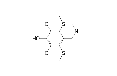 4-[(dimethylamino)methyl]-2,6-dimethoxy-3,5-bis(methylthio)phenol