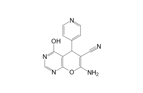 5H-Pyrano[2,3-d]pyrimidine-6-carbonitrile, 7-amino-4-hydroxy-5-(4-pyridinyl)-