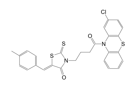 (5Z)-3-[4-(2-chloro-10H-phenothiazin-10-yl)-4-oxobutyl]-5-(4-methylbenzylidene)-2-thioxo-1,3-thiazolidin-4-one