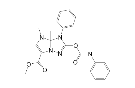 5,6-Dimethyl-4-phenyl-2-(N-phenylcarbamoyl)-4,5-dihydro-imidazo[2,1-e][1,2,4]triazol-8-carboxylate