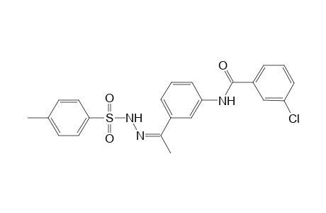 3-chloro-N-(3-{(1Z)-N-[(4-methylphenyl)sulfonyl]ethanehydrazonoyl}phenyl)benzamide