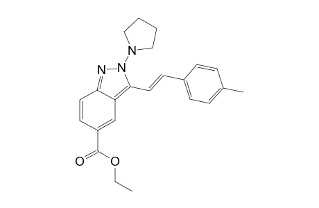 (E)-ethyl-3-(4-methylstyryl)-2-(pyrrolidin-1-yl)-2H-indazole-5-carboxylate