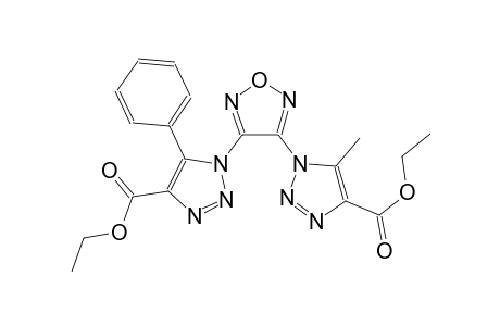 ethyl 1-(4-(4-(ethoxycarbonyl)-5-methyl-1H-1,2,3-triazol-1-yl)-1,2,5-oxadiazol-3-yl)-5-phenyl-1H-1,2,3-triazole-4-carboxylate