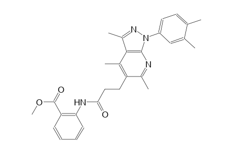 benzoic acid, 2-[[3-[1-(3,4-dimethylphenyl)-3,4,6-trimethyl-1H-pyrazolo[3,4-b]pyridin-5-yl]-1-oxopropyl]amino]-, methyl ester
