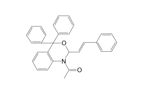 1-[4,4-diphenyl-2-[(E)-2-phenylethenyl]-2H-3,1-benzoxazin-1-yl]ethanone