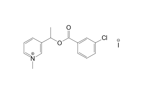3-(1-hydroxyethyl)-1-methylpyridinium iodide, m-chlorobenzoate(ester)