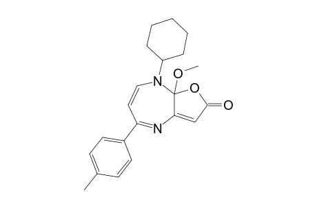 8-Cyclohexyl-5-(4-methylphenyl)-8a-methoxy-8,8a-dihydro-2H-furo[2,3-b][1,4]diazepin-2-one