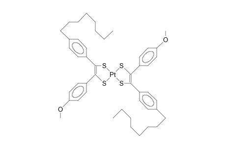 Bis(4-octyl-phenyl)-bis(4-methoxy-phenyl)-tetrathio-platinum complex