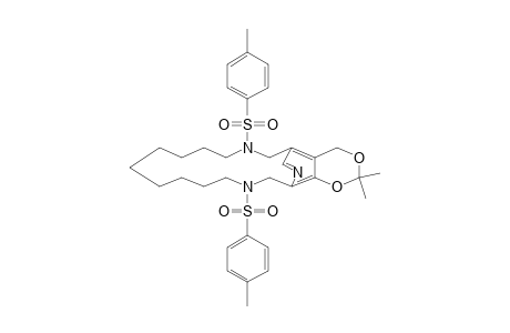 7,17-bis(p-tolylsulfonyl)-2,2-dimethyl-4,6,7,8,9,10,11,12,13,14,15,16,17,18-tetradecahydro-19,5(nitrilometheno)-1,3-dioxino[4,5-d][1,8]diazacycloheptadecine