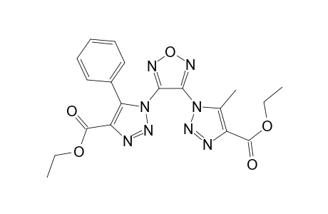 ethyl 1-(4-(4-(ethoxycarbonyl)-5-methyl-1H-1,2,3-triazol-1-yl)-1,2,5-oxadiazol-3-yl)-5-phenyl-1H-1,2,3-triazole-4-carboxylate