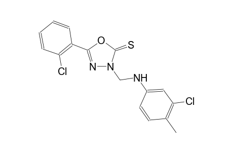 3-[(3-chloro-4-methylanilino)methyl]-5-(2-chlorophenyl)-1,3,4-oxadiazole-2(3H)-thione