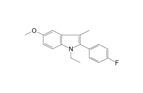 1H-Indole, 1-ethyl-3-methyl-5-methoxy-2-(4-fluorophenyl)-