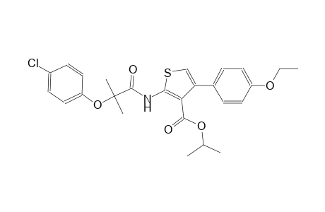 isopropyl 2-{[2-(4-chlorophenoxy)-2-methylpropanoyl]amino}-4-(4-ethoxyphenyl)-3-thiophenecarboxylate