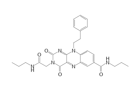 2,4-Diketo-3-[2-keto-2-(propylamino)ethyl]-10-phenethyl-N-propyl-benzo[g]pteridine-7-carboxamide