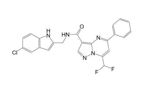 N-[(5-chloro-1H-indol-2-yl)methyl]-7-(difluoromethyl)-5-phenylpyrazolo[1,5-a]pyrimidine-3-carboxamide