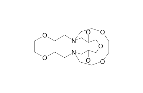 20,24-Dihydroxy-4,7,13,16,22-pentaoxa-1,10-diazabicyclo[8.8.7]-pentaoxacozane