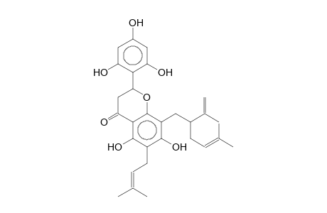 EXIGUAFLAVANONE-J;6-GAMMA,GAMMA-DIMETHYLALLYL-5,7,2',4',6'-PENTAHYDROXY-8-LAVANDULYLFLAVANONE