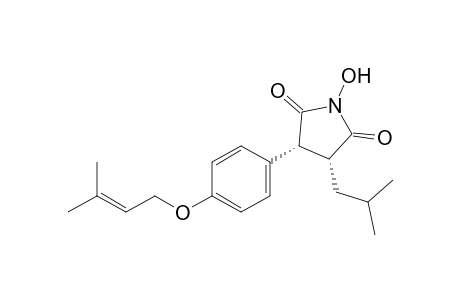 3R*,4R*-1-Hydroxy-3-isobutyl-4-[4-(3-methyl-2-butenyloxy)phenyl]pyrrolidine-2,5-dione