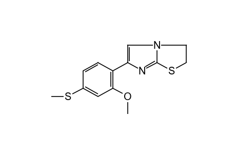 2,3-dihydro-6-[2-methoxy-4-(methylthio)phenyl]imidazo[2,1-b]thiazole