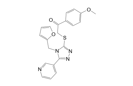 2-{[4-(2-furylmethyl)-5-(3-pyridinyl)-4H-1,2,4-triazol-3-yl]sulfanyl}-1-(4-methoxyphenyl)ethanone