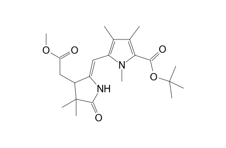 Tert-butyl ester of rac.(Z)-2,3,4,5-tetrahydro-3-methoxycarbonylmethylene-4,4,1',3',4'-pentamethyl-5-oxo-2,2'-dipyrrylmethene-5'-carboxylic acid