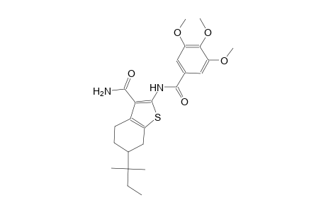 6-tert-pentyl-2-[(3,4,5-trimethoxybenzoyl)amino]-4,5,6,7-tetrahydro-1-benzothiophene-3-carboxamide