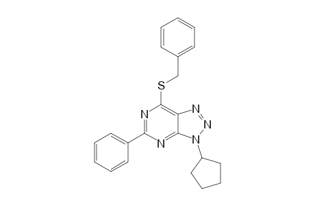 3-cyclopentyl-5-phenyl-7-(phenylmethylsulfanyl)-[1,2,3]triazolo[4,5-d]pyrimidine