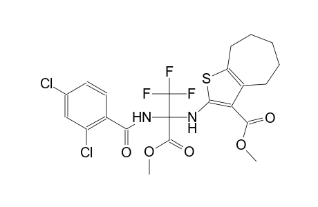 4H-Cyclohepta[b]thiophene-3-carboxylic acid, 2-[[1-[(2,4-dichlorobenzoyl)amino]-2,2,2-trifluoro-1-(methoxycarbonyl)ethyl]amino]-5,6,7,8-tetrahydro-, methyl ester