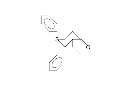 1-Thia-2E,6E-diphenyl-3E-ethyl-4-cyclohexanone