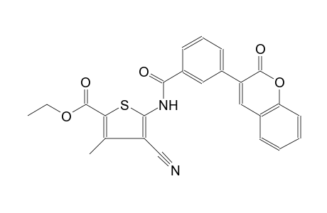 ethyl 4-cyano-3-methyl-5-{[3-(2-oxo-2H-chromen-3-yl)benzoyl]amino}-2-thiophenecarboxylate