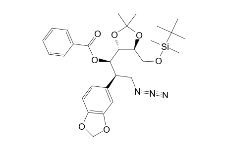 [(2-R,3-R,4-S,5-S)-1-AZIDO-2-(3',4'-METHYLENEDIOXY)-PHENYL-3-(O)-BENZOYL-4,5-ISOPROPYLIDENEDIOXY-6-TERT.-BUTYLDIMETHYLSILYLOXY]-HEXANE