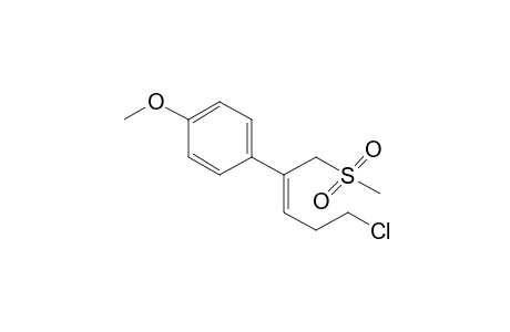 (Z)-5-chloro-2-(p-methoxyphenyl)-2-pentenyl methyl sulfone
