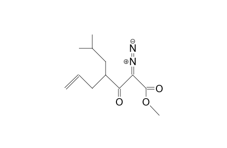 Methyl 2-diazo-4-(2-methyl-1-propyl)-3-oxohept-6-enoate