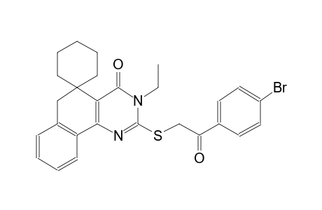 2-((2-(4-bromophenyl)-2-oxoethyl)thio)-3-ethyl-3H-spiro[benzo[h]quinazoline-5,1'-cyclohexan]-4(6H)-one