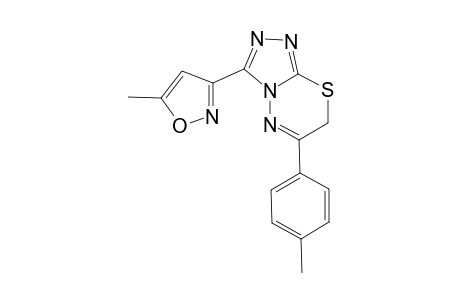 5-Methyl-3-[6-(4-methylphenyl)-7H-[1,2,4]triazolo[3,4-b][1,3,4]thiadiazin-3-yl]-1,2-oxazole
