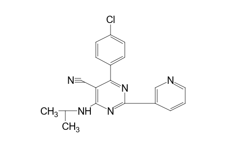4-(p-CHLOROPHENYL)-6-(ISOPROPYLAMINO)-2-(3-PYRIDYL)-5-PYRIMIDINECARBONITRILE